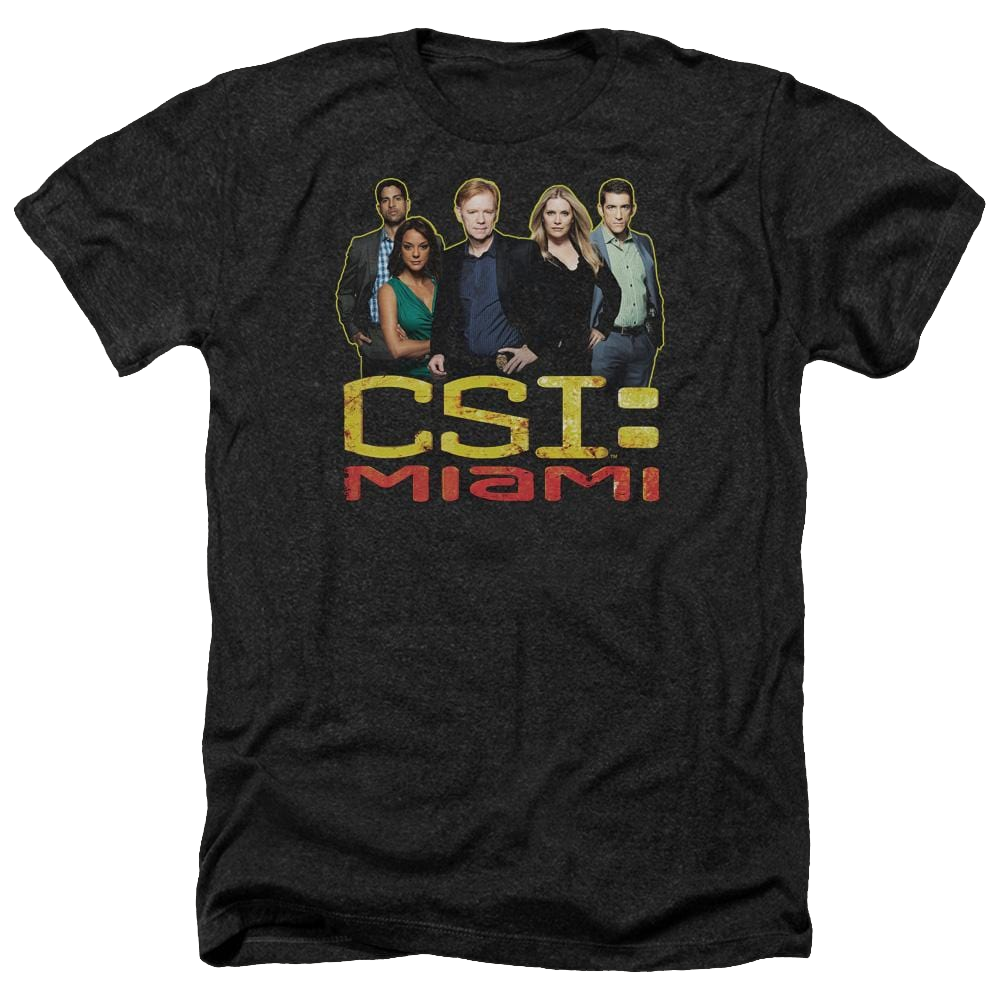 CSI: Miami The Cast In Black - Men's Heather T-Shirt Men's Heather T-Shirt CSI   
