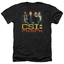 CSI: Miami The Cast In Black - Men's Heather T-Shirt Men's Heather T-Shirt CSI   