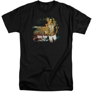 Black men's tall fit t-shirt with Survivor Keep Hope Alive graphic