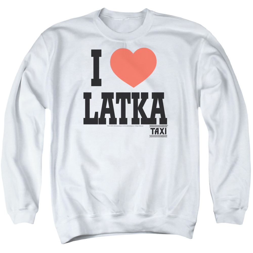 Taxi I Heart Latka - Men's Crewneck Sweatshirt Men's Crewneck Sweatshirt Taxi   