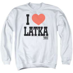 Taxi I Heart Latka - Men's Crewneck Sweatshirt Men's Crewneck Sweatshirt Taxi   