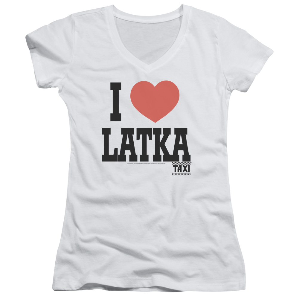 Taxi I Heart Latka - Juniors V-Neck T-Shirt Juniors V-Neck T-Shirt Taxi   