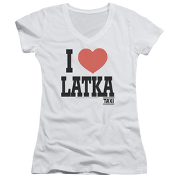 Taxi I Heart Latka - Juniors V-Neck T-Shirt Juniors V-Neck T-Shirt Taxi   