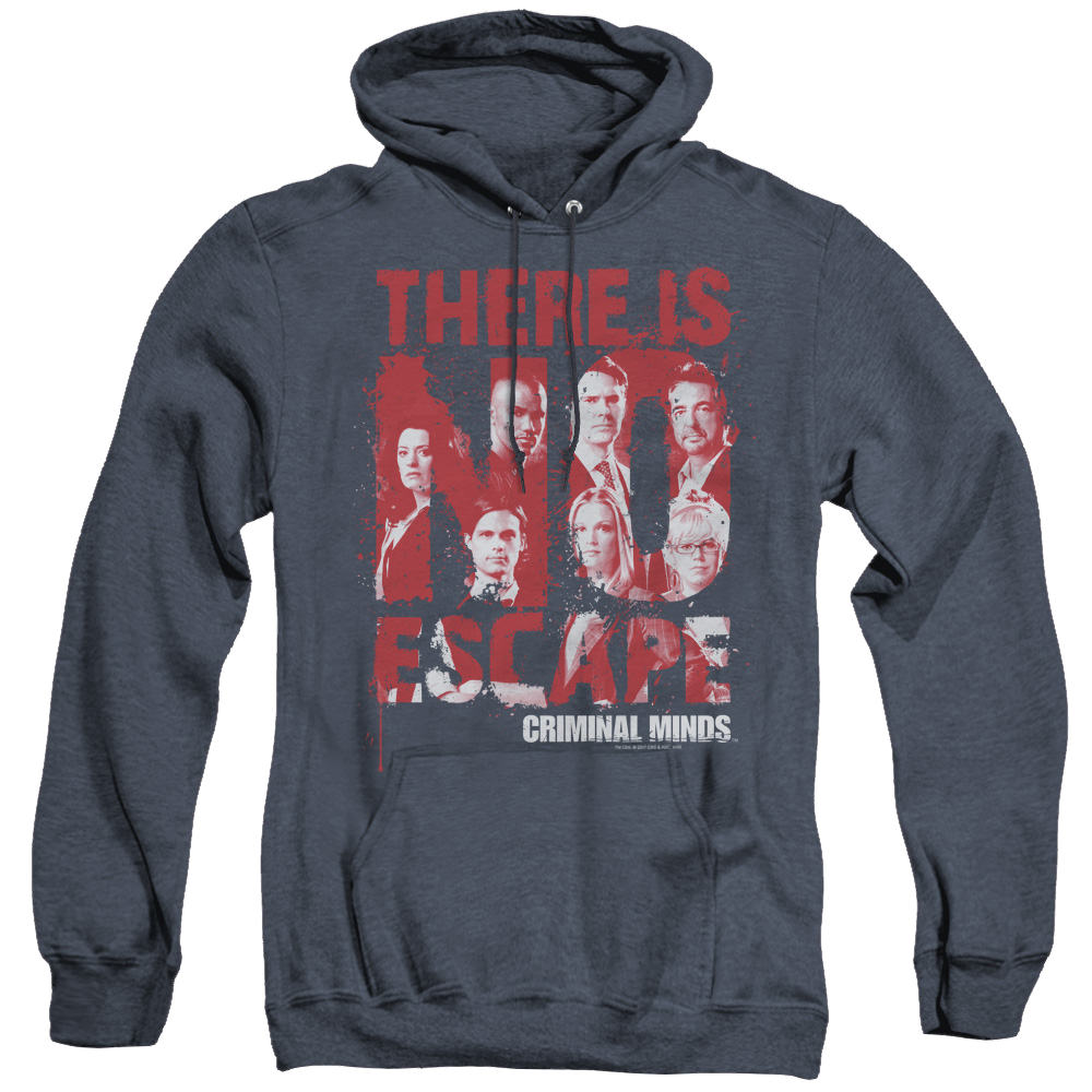 Criminal Minds No Escape - Heather Pullover Hoodie Heather Pullover Hoodie Criminal Minds   