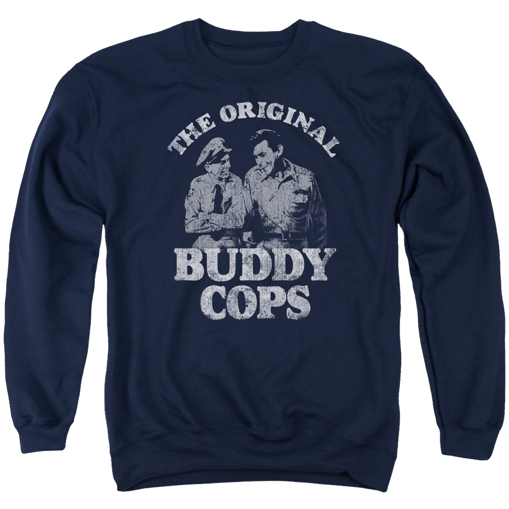 Andy Griffith Buddy Cops - Men's Crewneck Sweatshirt Men's Crewneck Sweatshirt Andy Griffith Show   