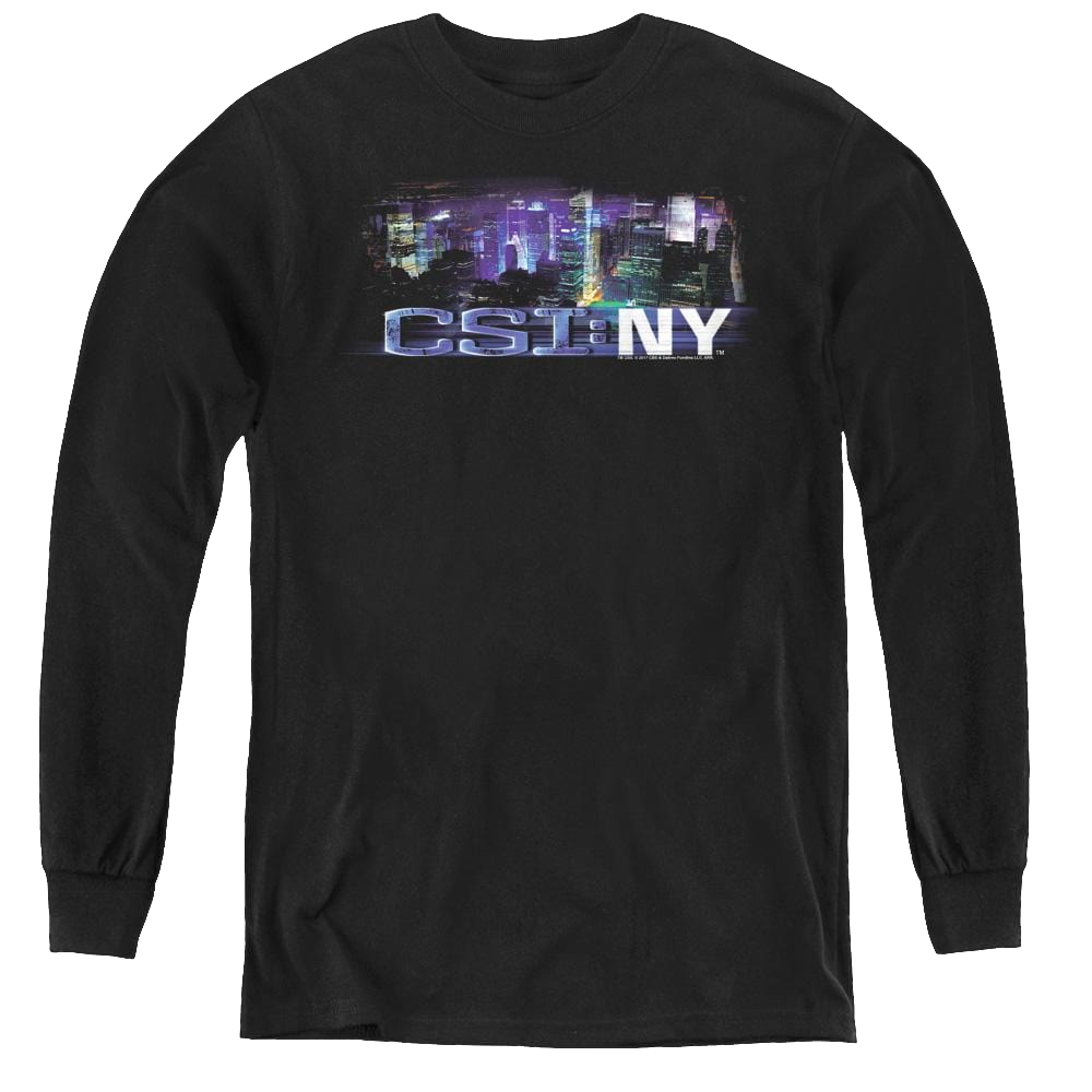 Csi New York Never Rests - Youth Long Sleeve T-Shirt Youth Long Sleeve T-Shirt CSI   