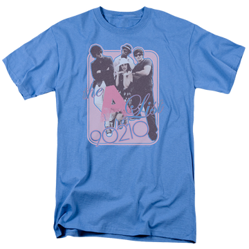 Carolina blue men's regular fit t-shirt with Beverly Hills 90210 90210 The A List graphic