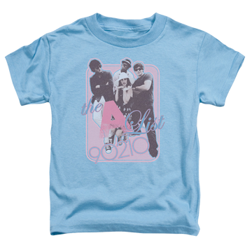 Carolina blue toddler t-shirt with Beverly Hills 90210 90210 The A List graphic