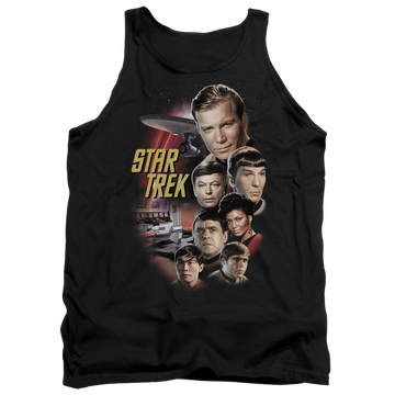 Black men's tank with Star Trek The Classic Crew graphic