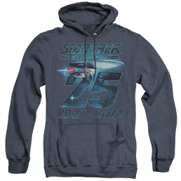 Star Trek The Next Generation Enterprise 25 - Heather Pullover Hoodie Heather Pullover Hoodie Star Trek   