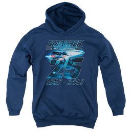 Star Trek The Next Generation Enterprise 25 - Youth Hoodie Youth Hoodie (Ages 8-12) Star Trek   