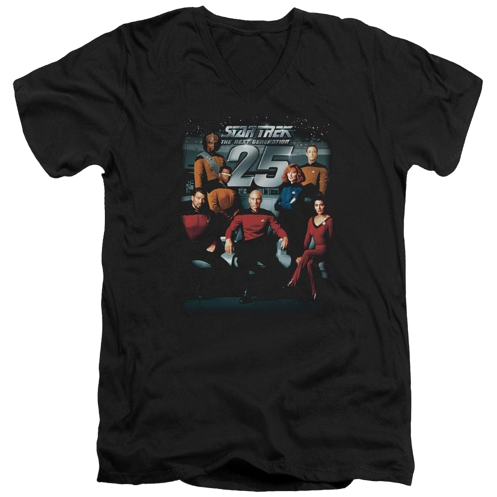 Star Trek 25th Anniversary Crew Men's V-Neck T-Shirt Men's V-Neck T-Shirt Star Trek   