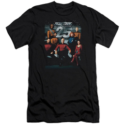Star Trek 25th Anniversary Crew Men's Premium Slim Fit T-Shirt Men's Premium Slim Fit T-Shirt Star Trek   
