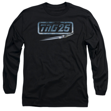 Black men's long sleeve t-shirt with Star Trek The Next Generation Tng 25 Enterprise graphic