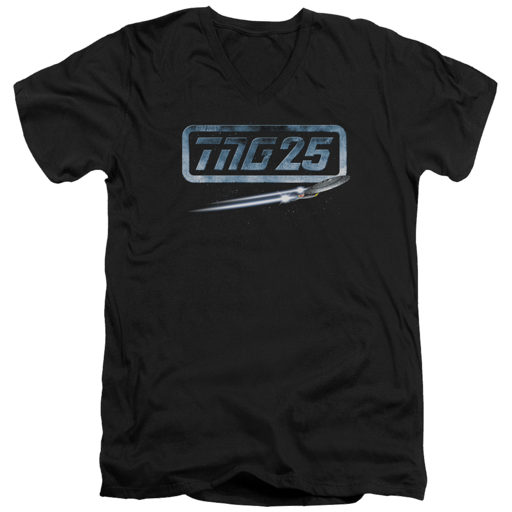Star Trek The Next Generation Tng 25 Enterprise - Men's V-Neck T-Shirt Men's V-Neck T-Shirt Star Trek   