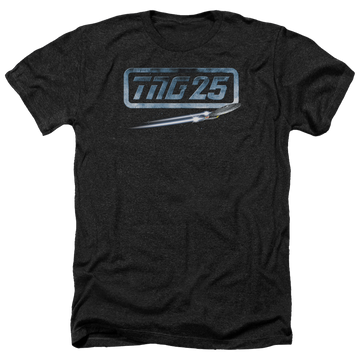 Charcoal men's heather t-shirt with Star Trek The Next Generation Tng 25 Enterprise graphic
