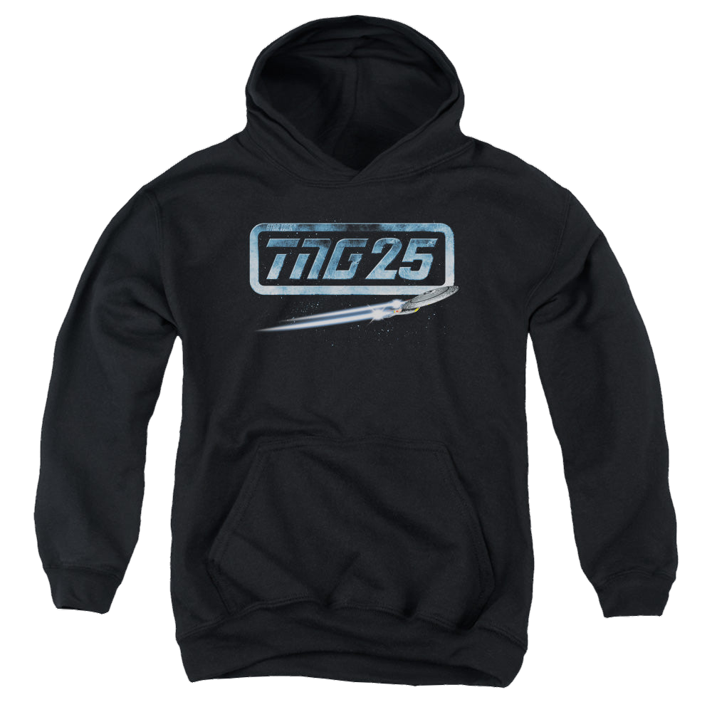Star Trek The Next Generation Tng 25 Enterprise - Youth Hoodie Youth Hoodie (Ages 8-12) Star Trek   