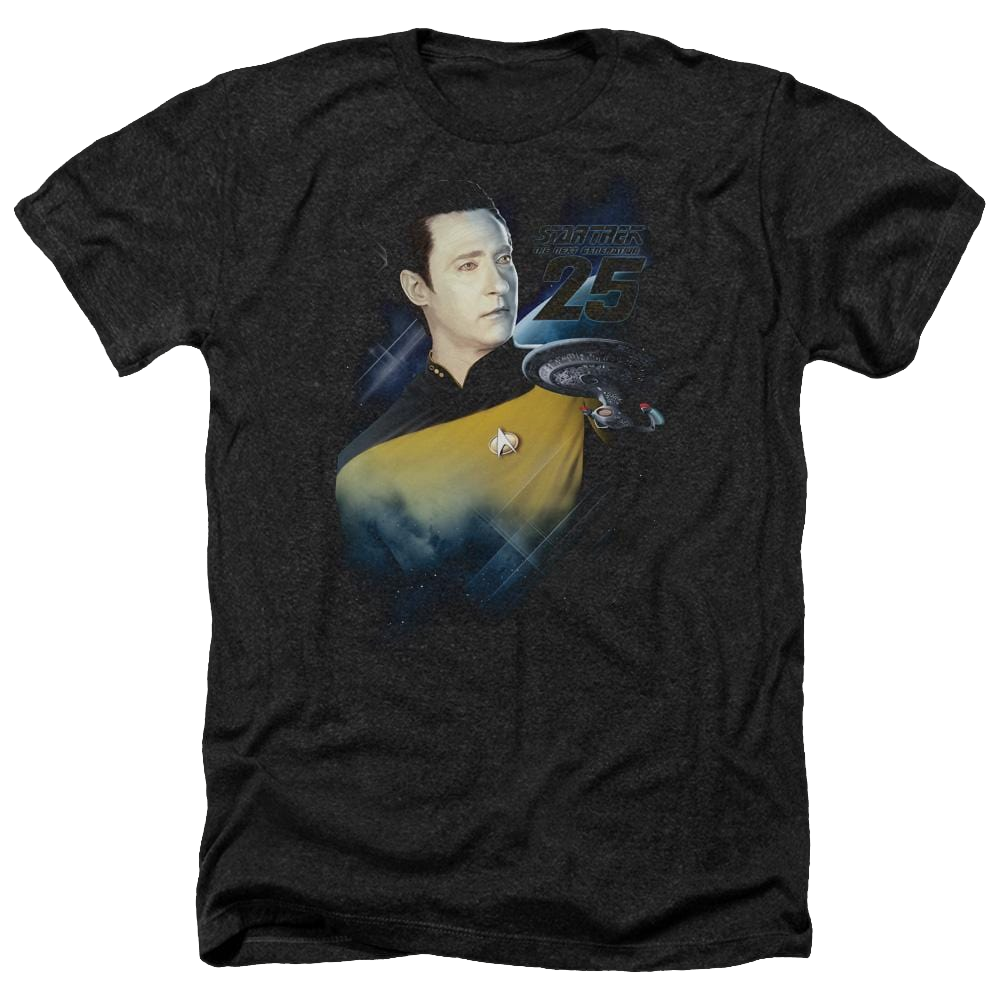 Star Trek Data 25th Men's Heather T-Shirt Men's Heather T-Shirt Star Trek   