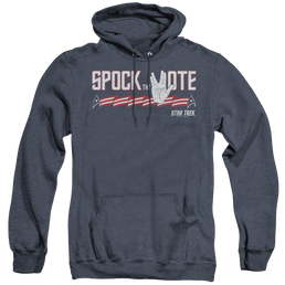 Star Trek The Original Series Spock The Vote - Heather Pullover Hoodie Heather Pullover Hoodie Star Trek   