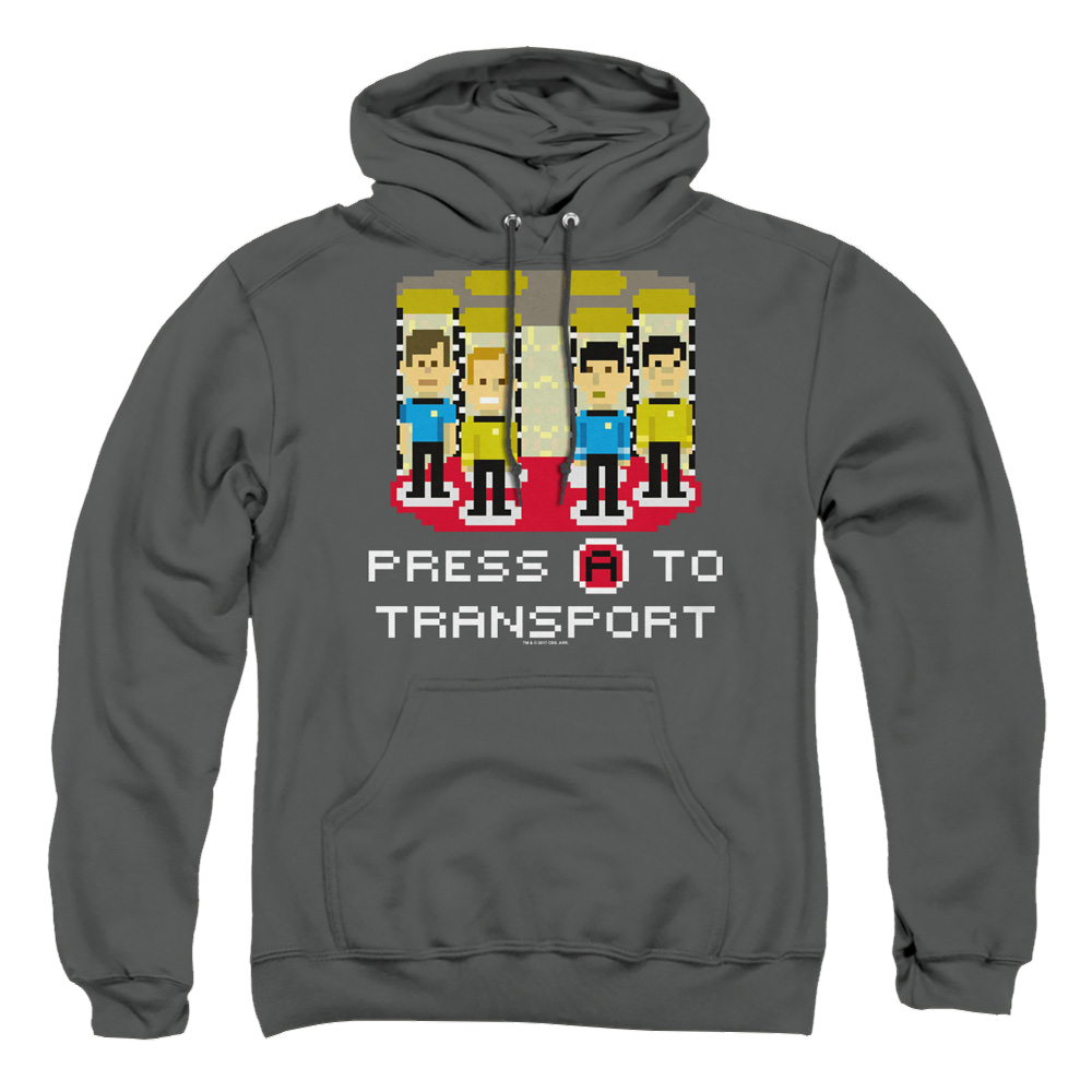 Star Trek Press A To Transport Pullover Hoodie Pullover Hoodie Star Trek   