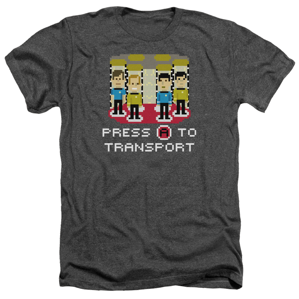 Star Trek Press A To Transport Men's Heather T-Shirt Men's Heather T-Shirt Star Trek   
