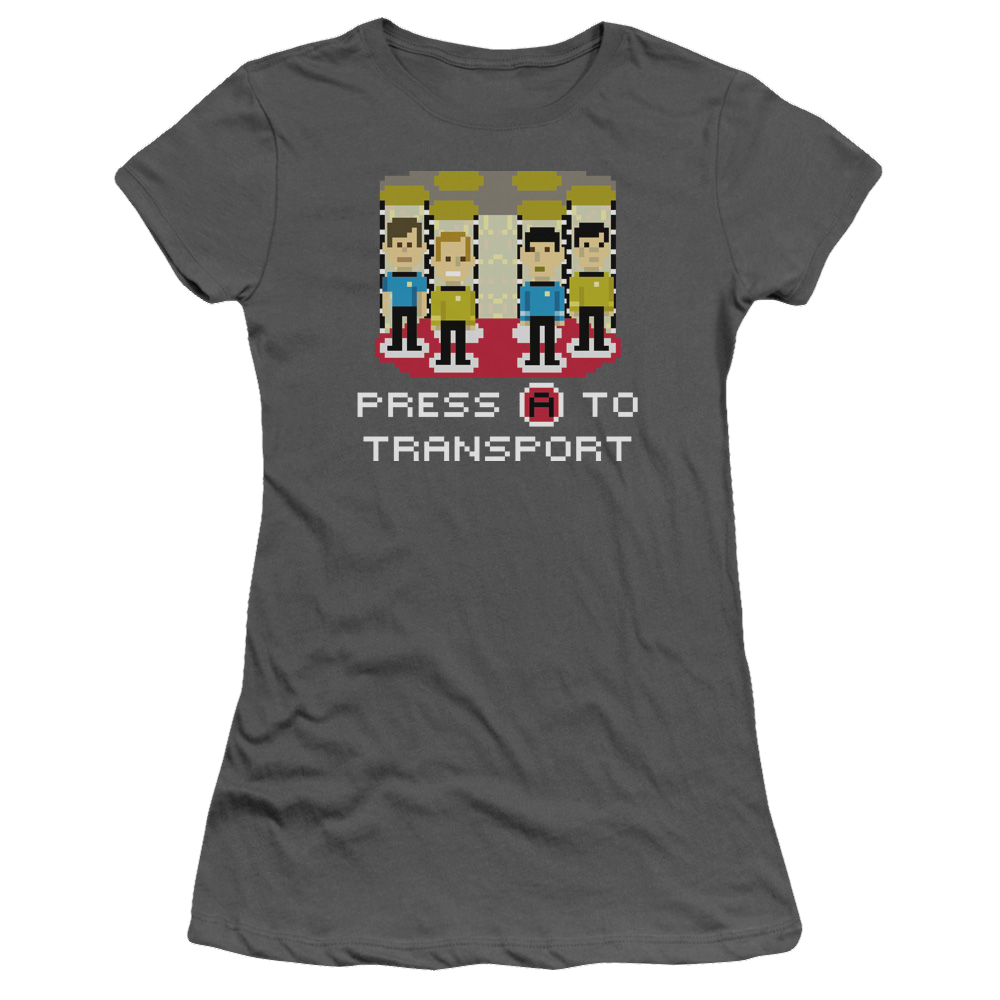 Star Trek Press A To Transport Juniors T-Shirt Juniors T-Shirt Star Trek   