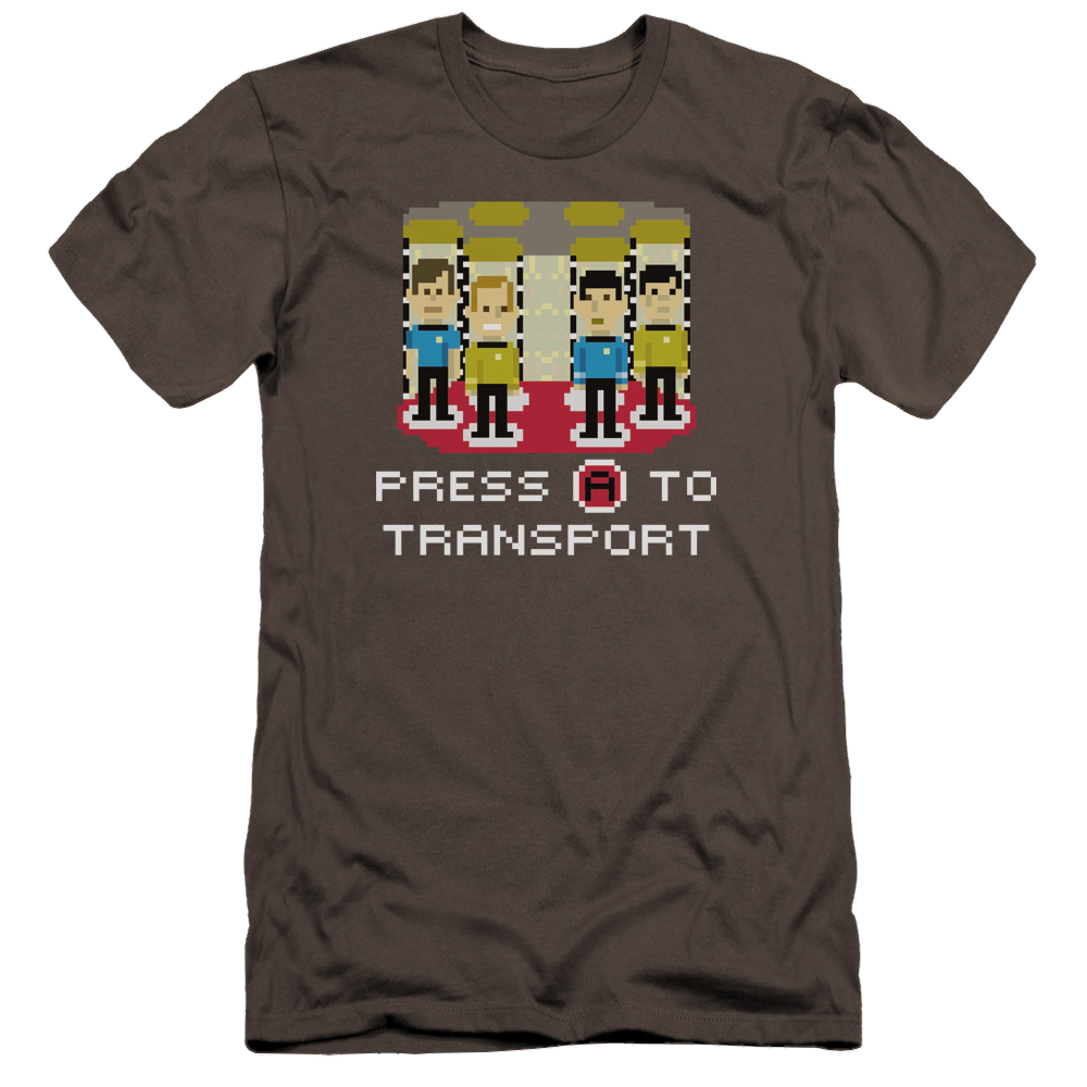 Star Trek Press A To Transport Men's Premium Slim Fit T-Shirt Men's Premium Slim Fit T-Shirt Star Trek   