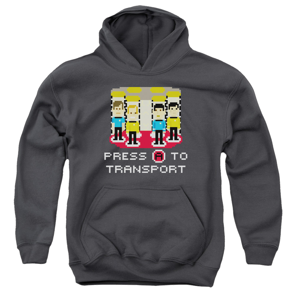 Star Trek The Original Series Press A To Transport - Youth Hoodie Youth Hoodie (Ages 8-12) Star Trek   
