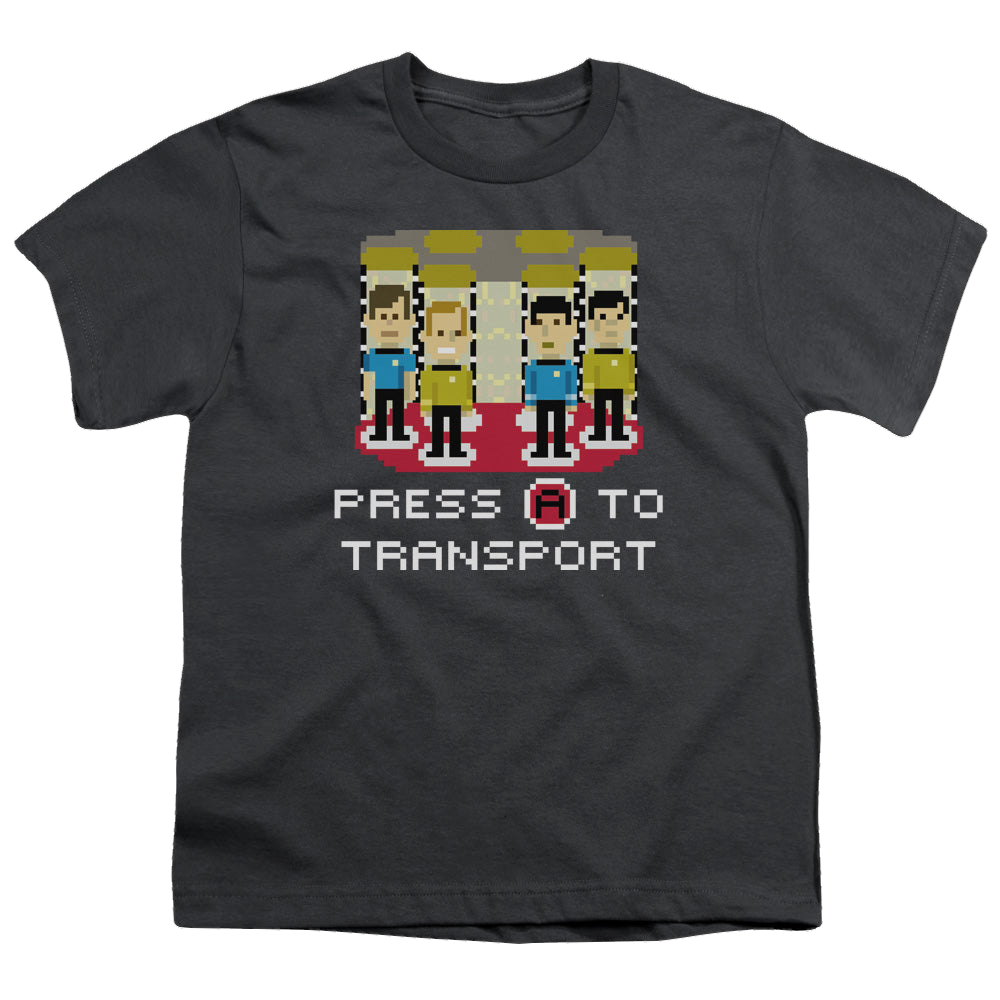 Star Trek The Original Series Press A To Transport - Youth T-Shirt Youth T-Shirt (Ages 8-12) Star Trek   
