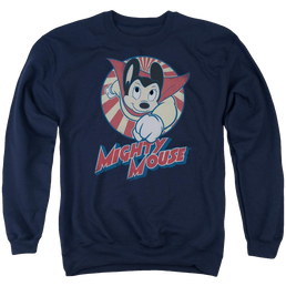 Mighty Mouse The One The Only Men's Crewneck Sweatshirt Men's Crewneck Sweatshirt Mighty Mouse   