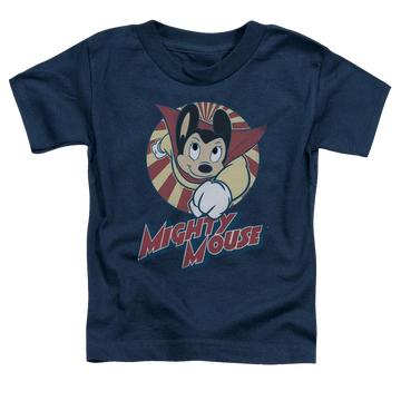 Navy toddler t-shirt with Mighty Mouse The One The Only graphic