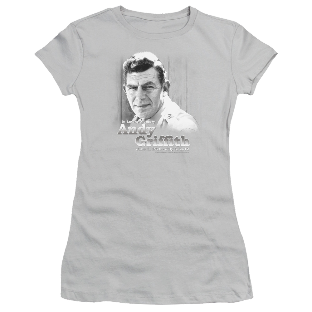 Andy Griffith In Loving Memory - Juniors T-Shirt Juniors T-Shirt Andy Griffith Show   