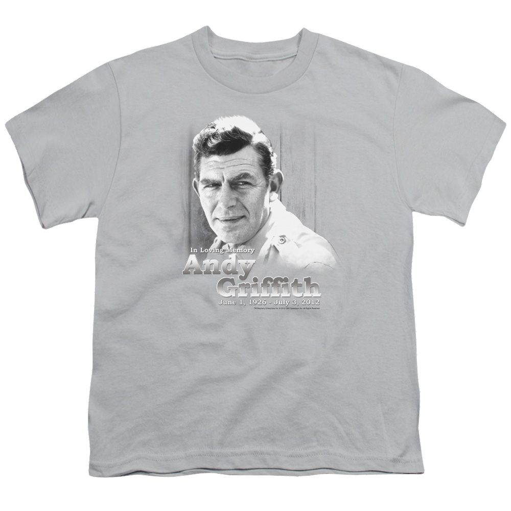 Andy Griffith In Loving Memory - Youth T-Shirt (Ages 8-12) Youth T-Shirt (Ages 8-12) Andy Griffith Show   