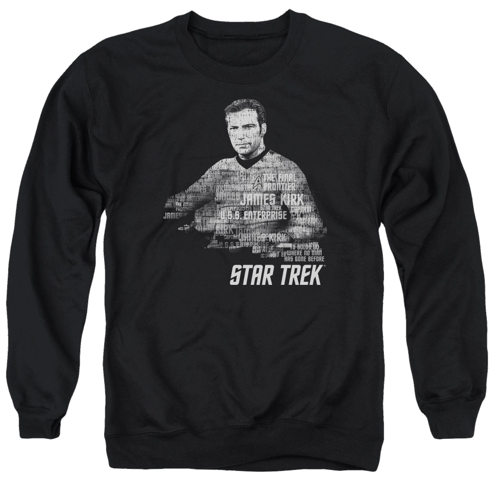 Star Trek Kirk Words Men's Crewneck Sweatshirt Men's Crewneck Sweatshirt Star Trek   