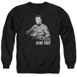 Star Trek Kirk Words Men's Crewneck Sweatshirt Men's Crewneck Sweatshirt Star Trek   