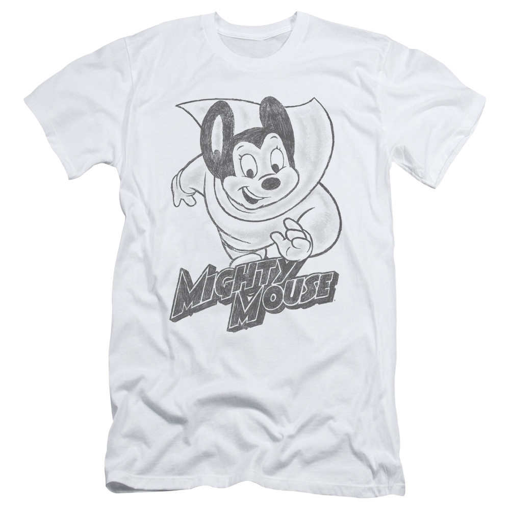 Mighty Mouse Mighty Sketch Men's Slim Fit T-Shirt Men's Slim Fit T-Shirt Mighty Mouse   