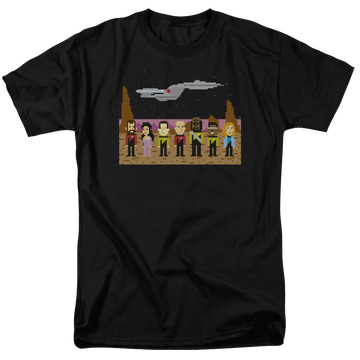 Black men's regular fit t-shirt with Star Trek The Next Generation Tng Trexel Creq graphic