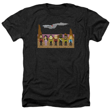 Charcoal men's heather t-shirt with Star Trek The Next Generation Tng Trexel Creq graphic