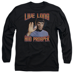 Star Trek Live Long And Prosper Men's Long Sleeve T-Shirt Men's Long Sleeve T-Shirt Star Trek   