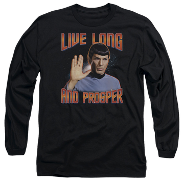 Star Trek Live Long And Prosper Men's Long Sleeve T-Shirt Men's Long Sleeve T-Shirt Star Trek   
