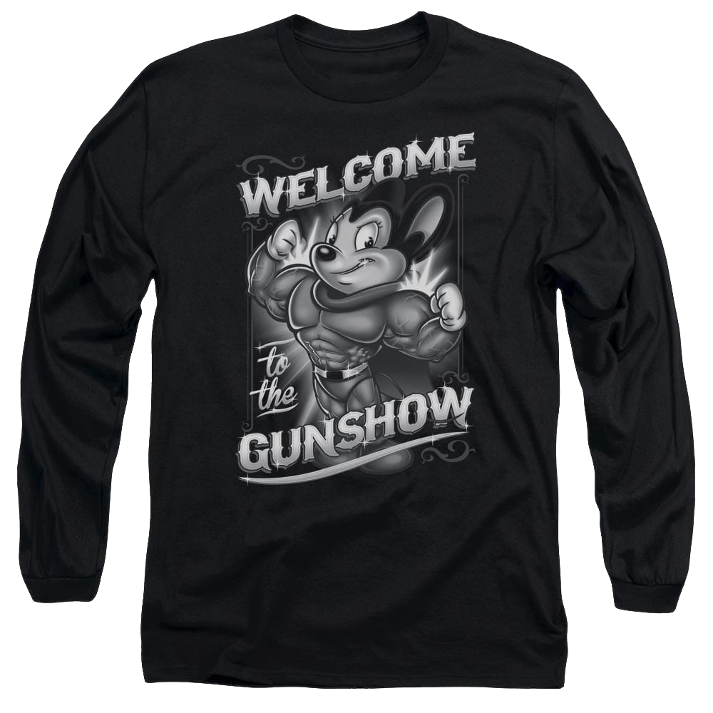 Mighty Mouse Mighty Gunshow Men's Long Sleeve T-Shirt Men's Long Sleeve T-Shirt Mighty Mouse   