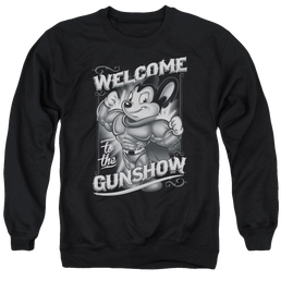 Mighty Mouse Mighty Gunshow Men's Crewneck Sweatshirt Men's Crewneck Sweatshirt Mighty Mouse   