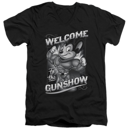 Mighty Mouse Mighty Gunshow Men's V-Neck T-Shirt Men's V-Neck T-Shirt Mighty Mouse   