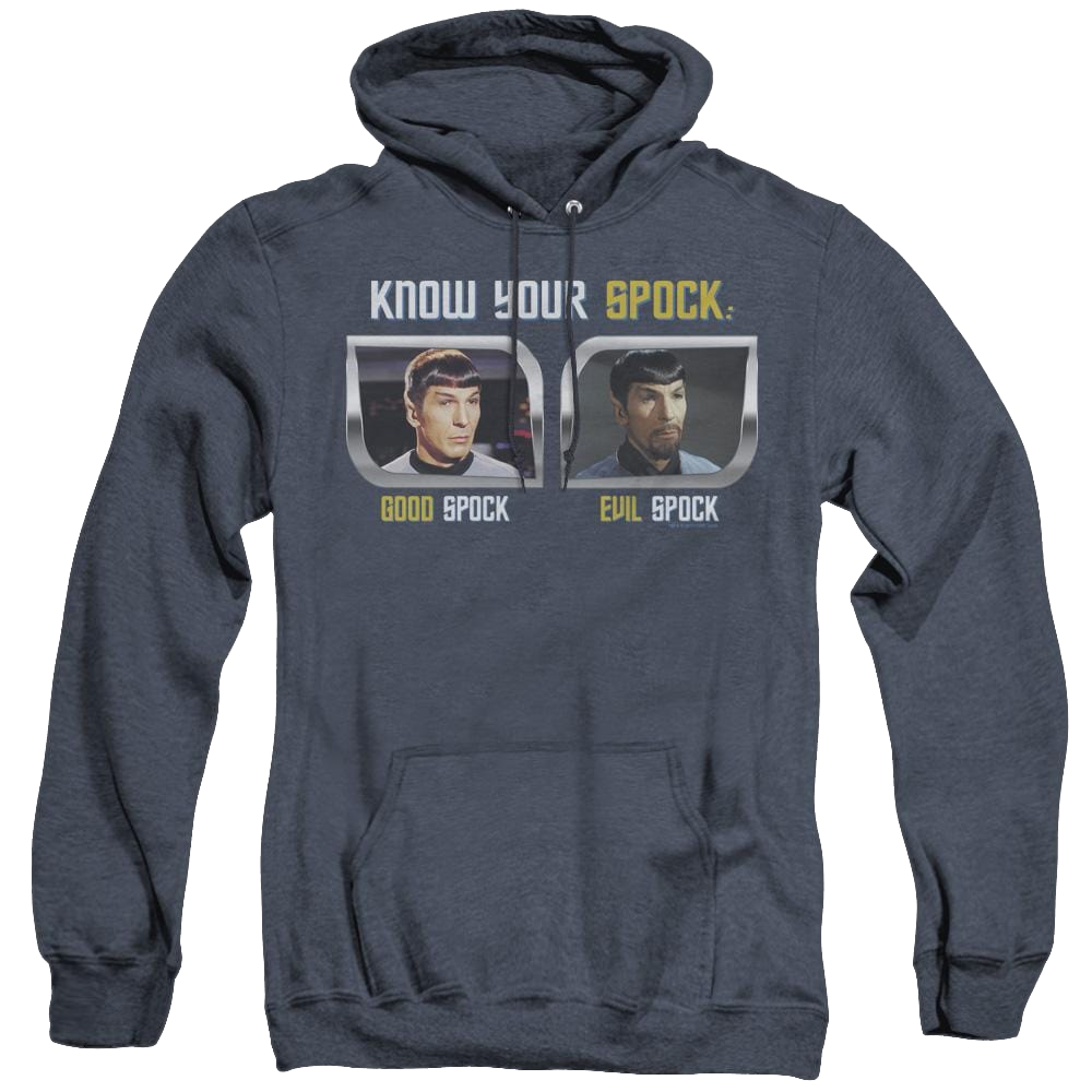 Star Trek The Original Series Know Your Spock - Heather Pullover Hoodie Heather Pullover Hoodie Star Trek   