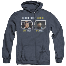 Star Trek The Original Series Know Your Spock - Heather Pullover Hoodie Heather Pullover Hoodie Star Trek   