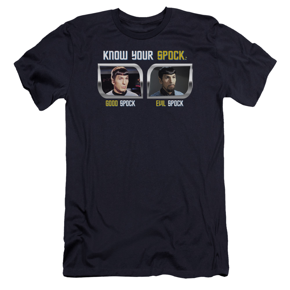 Star Trek Know Your Spock Men's Premium Slim Fit T-Shirt Men's Premium Slim Fit T-Shirt Star Trek   