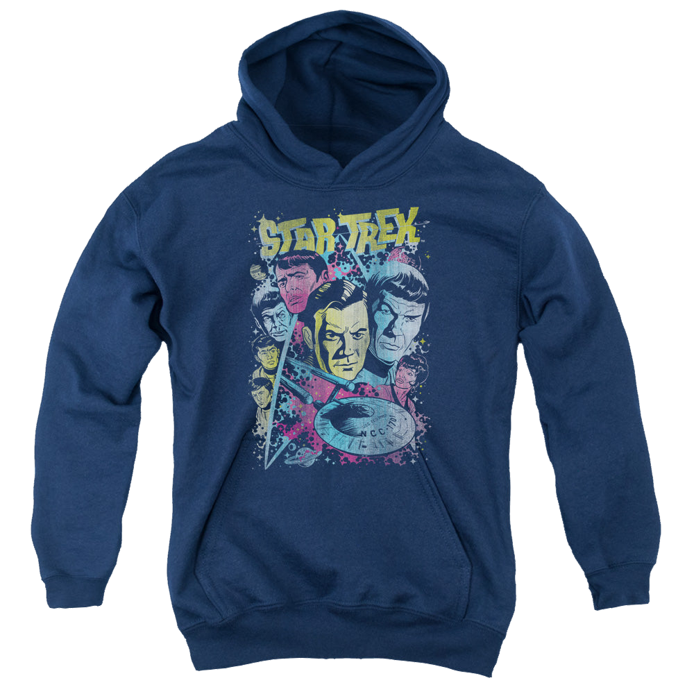 Star Trek The Original Series Classic Crew Illustrated - Youth Hoodie Youth Hoodie (Ages 8-12) Star Trek   