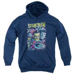 Star Trek The Original Series Classic Crew Illustrated - Youth Hoodie Youth Hoodie (Ages 8-12) Star Trek   