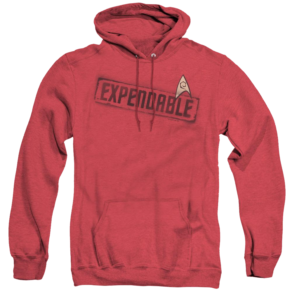 Star Trek The Original Series Expendable - Heather Pullover Hoodie Heather Pullover Hoodie Star Trek   