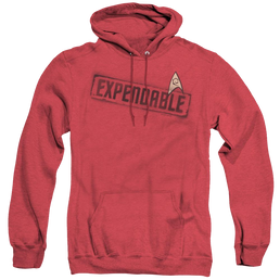 Star Trek The Original Series Expendable - Heather Pullover Hoodie Heather Pullover Hoodie Star Trek   